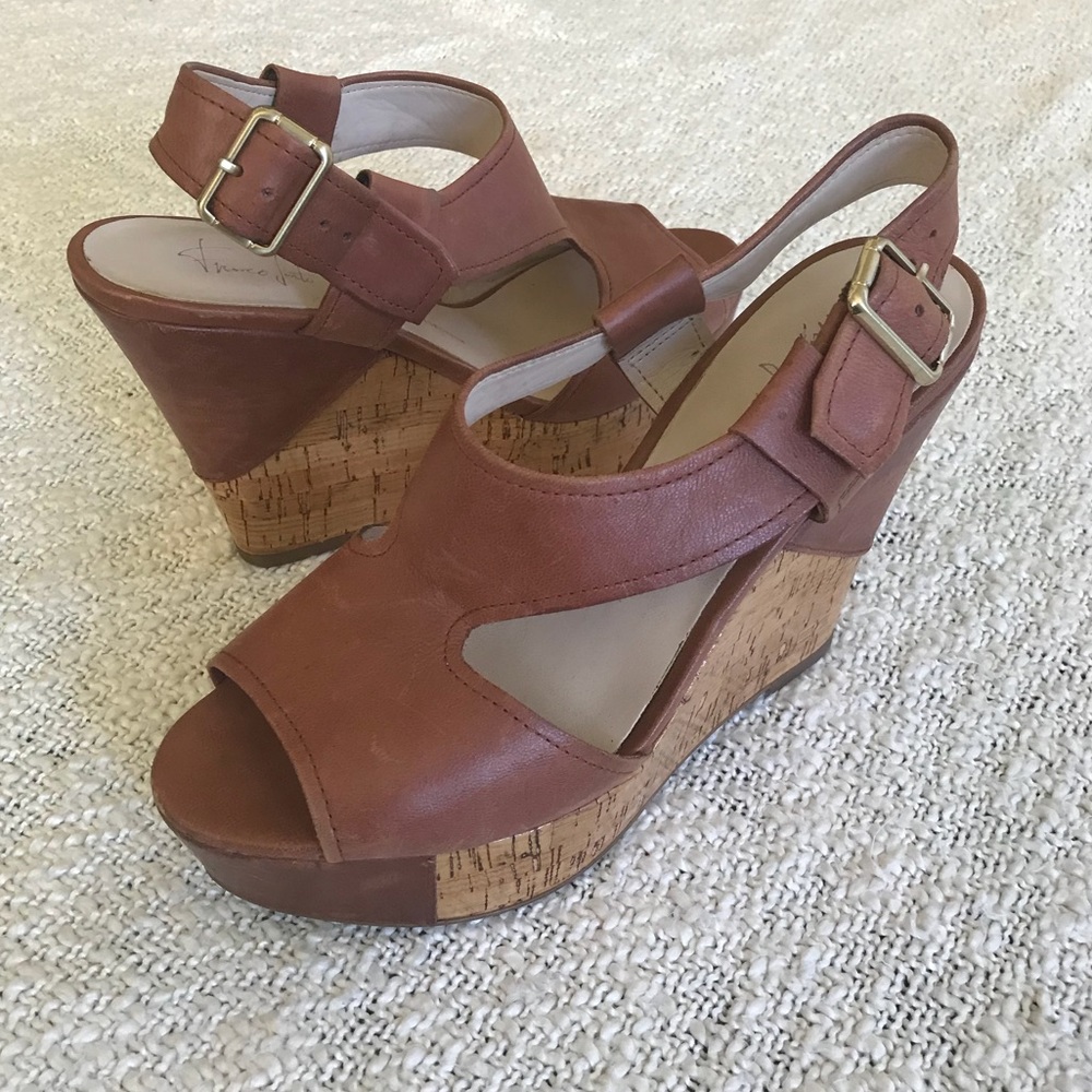 *SOLD Franco Sarto Leather Wedges
